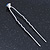 3pcs Bridal/ Wedding/ Prom/ Party Light Blue Crystal Hair Pins In Silver Tone - 70mm L - view 3