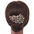Vintage Inspired Bridal/ Wedding/ Prom/ Party Gold Tone Clear Crystal 'Butterfly' Side Hair Comb - 100mm - view 2