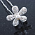 Bridal/ Wedding/ Prom/ Party Set Of 6 Rhodium Plated Crystal Daisy Flower Hair Pins - view 4