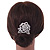 Bridal/ Wedding/ Prom/ Party Rhodium Plated Clear Austrian Crystal Sculptured Rose Hair Comb - 55mm - view 2