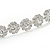 Bridal/ Wedding/ Prom Rhodium Plated Clear Austrian Crystal Multi Flower Tiara Headband - view 3