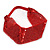 Retro/ Disco Hot Red Sequin Wide Elastic Headband/ Headwrap