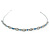 Bridal/ Wedding/ Prom Rhodium Plated Light Blue/ Clear Crystal Tiara Headband
