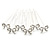 Bridal/ Wedding/ Prom/ Party Set Of 6 Rhodium Plated Crystal 'Bow' Hair Pins - view 2