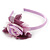 Thin Pink Silk Rose Flower Alice/ Hair Band/ HeadBand - view 5