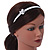 White/ Black Acrylic Alice/ Hair Band/ HeadBand with Crystal Butterfly - view 2