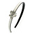 White/ Black Acrylic Alice/ Hair Band/ HeadBand with Crystal Butterfly