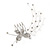 Bridal/ Prom/ Party Clear Crystal Butterfly Side Hair Comb In Silver Tone - 80mm Across - view 5