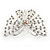 Bridal/ Prom/ Wedding/ Party Rhodium Plated Clear Austrian Crystal Open Butterfly Side Hair Comb - 70mm W - view 5