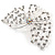 Bridal/ Prom/ Wedding/ Party Rhodium Plated Clear Austrian Crystal Open Butterfly Side Hair Comb - 70mm W - view 4