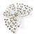 Bridal/ Prom/ Wedding/ Party Rhodium Plated Clear Austrian Crystal Open Butterfly Side Hair Comb - 70mm W - view 7