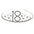 Bridal/ Wedding/ Prom Rhodium Plated Clear Crystal '18' Princess Classic Tiara - view 4