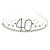 Bridal/ Wedding/ Prom Rhodium Plated Clear Crystal '40' Queen Classic Tiara - view 4