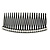 Black Acrylic With Clear Crystal Accent Hair Comb - 10cm