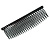 Black Acrylic Multicoloured Crystal Accent Hair Comb - 10cm - view 5