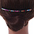 Black Acrylic Multicoloured Crystal Accent Hair Comb - 10cm - view 3