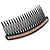 Black Acrylic With Clear and Purple Crystal Accent Hair Comb - 11cm