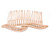 Bridal/ Wedding/ Prom/ Party Rose Gold Tone Clear Crystal, Cream Faux Pearl Double Leaf Hair Comb - 85mm - view 6