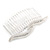 Bridal/ Wedding/ Prom/ Party Silver Plated Clear Crystal, Cream Faux Pearl Double Leaf Hair Comb - 85mm - view 6