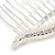 Bridal/ Wedding/ Prom/ Party Silver Plated Clear Crystal, Cream Faux Pearl Double Leaf Hair Comb - 85mm - view 4