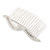 Bridal/ Wedding/ Prom/ Party Silver Plated Clear Crystal, Cream Faux Pearl Double Leaf Hair Comb - 85mm - view 7