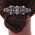 Vintage Inspired Clear Austrian Crystal Flowers and Twirls Side Hair Comb In Antique Gold Tone - 85mm - view 3