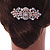 Bridal/ Wedding/ Prom/ Party Rose Gold Tone Clear Crystal Floral Hair Comb - 65mm - view 3