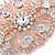 Bridal/ Wedding/ Prom/ Party Art Deco Style Rose Gold Tone Austrian Crystal Hair Comb - 80mm W - view 4