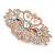 Bridal/ Wedding/ Prom/ Party Art Deco Style Rose Gold Tone Austrian Crystal Barrette Hair Clip Grip - 80mm Across - view 10