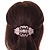 Bridal/ Wedding/ Prom/ Party Art Deco Style Rose Gold Tone Austrian Crystal Barrette Hair Clip Grip - 80mm Across - view 2