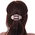 Bridal/ Wedding/ Prom/ Party Art Deco Style Rose Gold Tone Austrian Crystal Barrette Hair Clip Grip - 80mm Across - view 5