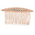 Bridal/ Wedding/ Prom/ Party Rose Gold Tone Clear Crystal, White Faux Pearl Hair Comb - 80mm