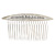 Bridal/ Wedding/ Prom/ Party Silver Plated Clear Crystal, Cream Faux Pearl Hair Comb - 80mm