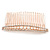 Bridal/ Wedding/ Prom/ Party Rose Gold Tone Clear Austrian Crystal Pealr Side Hair Comb - 80mm - view 6