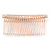 Bridal/ Wedding/ Prom/ Party Rose Gold Tone Clear Austrian Crystal Pealr Side Hair Comb - 80mm - view 5