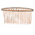 Bridal/ Wedding/ Prom/ Party Rose Gold Tone Clear Austrian Crystal Pealr Side Hair Comb - 80mm