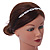 Fancy Pattern Clear Crystal Elastic Hair Band/ Elastic Band/ Headband - 47cm L (not stretched) - view 3