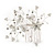 Handmade Bridal/ Wedding/ Prom/ Party Silver Tone Clear Crystal Faux Glass Pearl Flower and Butterfly Side Hair Comb - 90mm