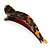 Tortoise Shell Effect Curved Acrylic Hair Beak Clip/ Concord Clip (Brown/ Yellow) - 10cm Across - view 4