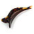 Tortoise Shell Effect Curved Acrylic Hair Beak Clip/ Concord Clip (Brown/ Yellow) - 10cm Across - view 5