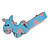 Children's/ Teen's / Kid's Light Blue/ Pink Donkey Acrylic Hair Beak Clip/ Concord Clip/ Clamp Clip In Silver Tone - 50mm L - view 7