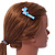 Children's/ Teen's / Kid's Light Blue/ Pink Donkey Acrylic Hair Beak Clip/ Concord Clip/ Clamp Clip In Silver Tone - 50mm L - view 2
