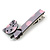 Children's/ Teen's / Kid's Lavender/ Pink Kitty Acrylic Hair Beak Clip/ Concord Clip/ Clamp Clip In Silver Tone - 50mm L - view 3