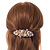 Large Gold Tone Diamante Faux Pearl Floral Barrette Hair Clip Grip - 90mm Across - view 3
