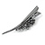 Large Dim Grey/ Midnight Blue Austrian Crystal Butterfly Hair Beak Clip/ Concord Clip In Black Tone - 13cm Length - view 8