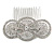 Bridal/ Wedding/ Prom/ Party Art Deco Style Rhodium Plated Tone Austrian Crystal Hair Comb - 80mm W - view 4