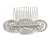 Bridal/ Wedding/ Prom/ Party Art Deco Style Rhodium Plated Tone Austrian Crystal Hair Comb - 80mm W - view 7