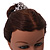 Fairy Princess Bridal/ Wedding/ Prom/ Party Silver Tone Crystal Mini Hair Comb Tiara - 55mm - view 3