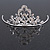 Fairy Princess Bridal/ Wedding/ Prom/ Party Silver Tone Crystal Mini Hair Comb Tiara - 55mm - view 2