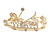 Fairy Princess Bridal/ Wedding/ Prom/ Party Gold Tone Clear Crystal Mini Hair Comb Tiara - 70mm - view 7